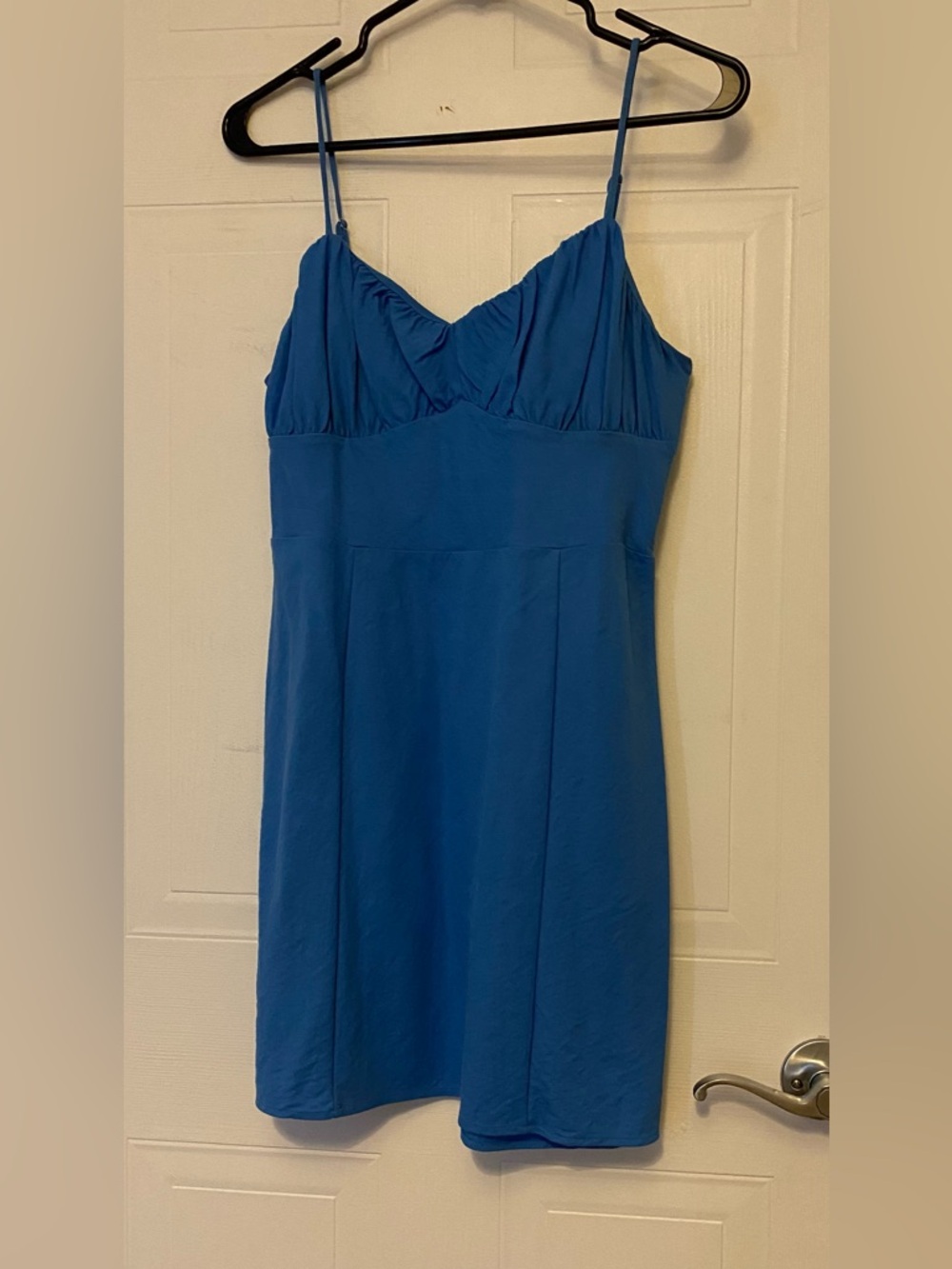Mango Bright Blue Spaghetti Strap Dress